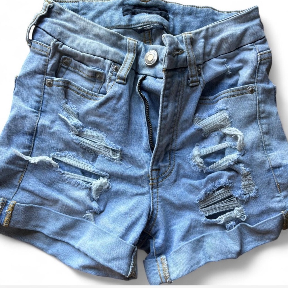 Distressed Denim Women Shorts